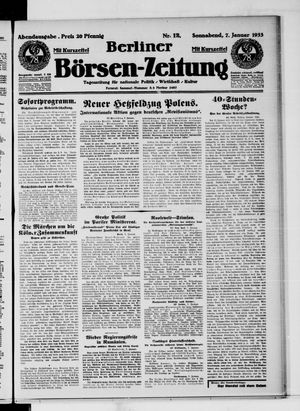 Berliner Börsen-Zeitung vom 07.01.1933