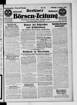 Berliner Börsen-Zeitung vom 09.01.1933