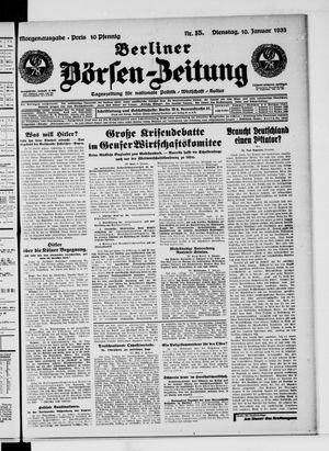 Berliner Börsen-Zeitung vom 10.01.1933