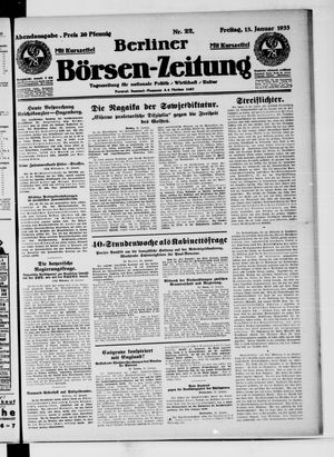 Berliner Börsen-Zeitung vom 13.01.1933