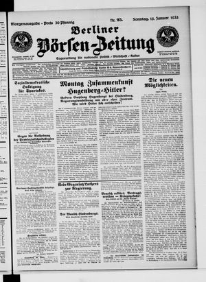 Berliner Börsen-Zeitung vom 15.01.1933