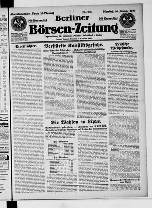 Berliner Börsen-Zeitung vom 16.01.1933