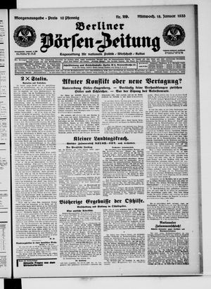 Berliner Börsen-Zeitung vom 18.01.1933