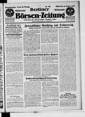 Berliner Börsen-Zeitung vom 18.01.1933