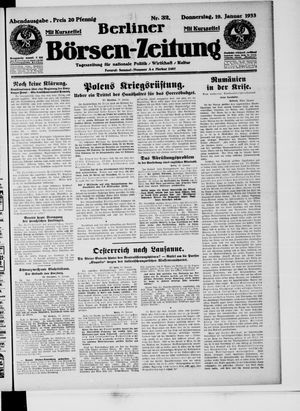 Berliner Börsen-Zeitung vom 19.01.1933