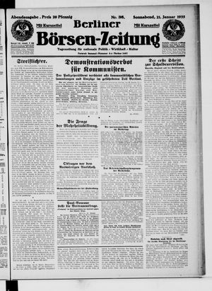 Berliner Börsen-Zeitung vom 21.01.1933