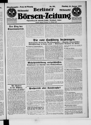 Berliner Börsen-Zeitung vom 23.01.1933