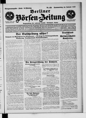 Berliner Börsen-Zeitung vom 26.01.1933