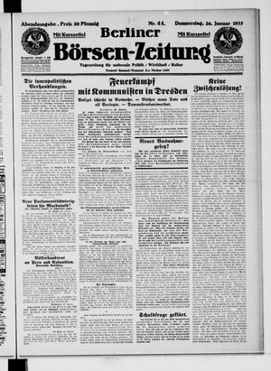 Berliner Börsen-Zeitung vom 26.01.1933