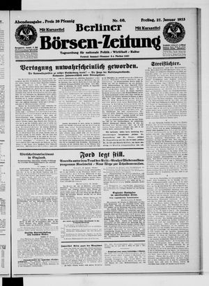 Berliner Börsen-Zeitung vom 27.01.1933