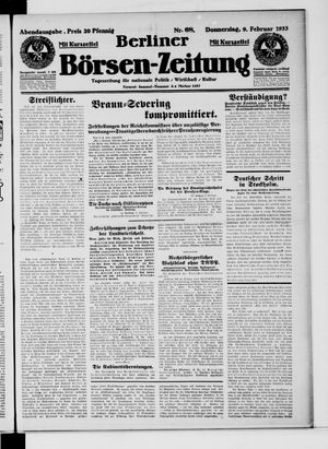 Berliner Börsen-Zeitung on Feb 9, 1933