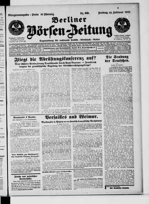 Berliner Börsen-Zeitung vom 10.02.1933