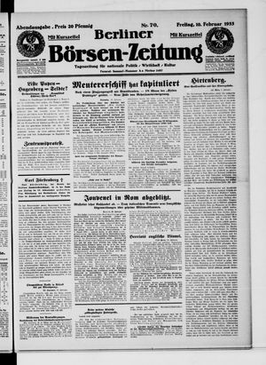 Berliner Börsen-Zeitung vom 10.02.1933