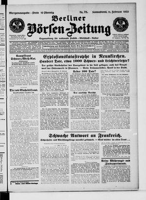 Berliner Börsen-Zeitung vom 11.02.1933