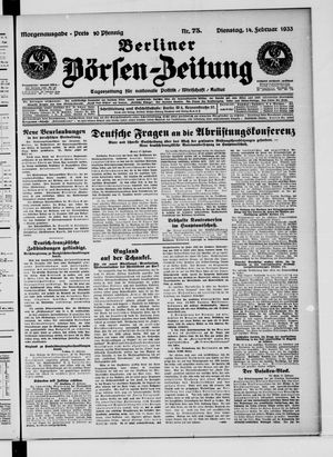 Berliner Börsen-Zeitung vom 14.02.1933