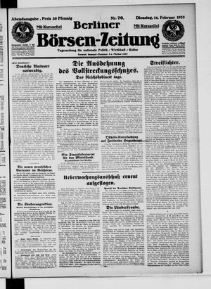 Berliner Börsen-Zeitung vom 14.02.1933