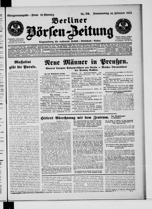 Berliner Börsen-Zeitung vom 16.02.1933