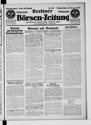 Berliner Börsen-Zeitung vom 16.02.1933