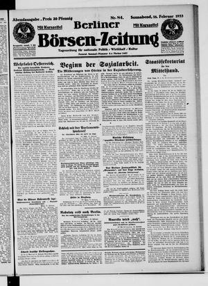 Berliner Börsen-Zeitung vom 18.02.1933