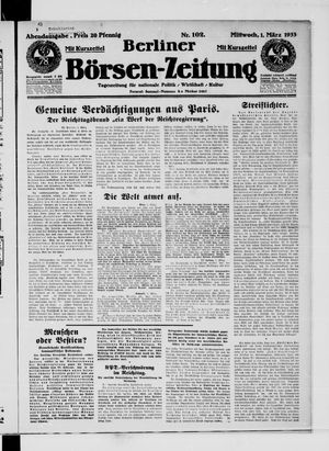 Berliner Börsen-Zeitung vom 01.03.1933