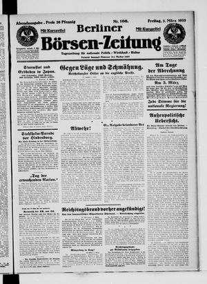 Berliner Börsen-Zeitung vom 03.03.1933