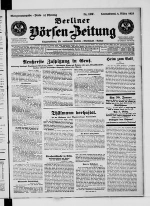 Berliner Börsen-Zeitung vom 04.03.1933