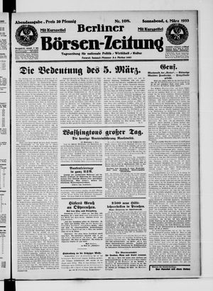 Berliner Börsen-Zeitung vom 04.03.1933