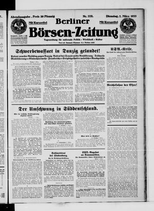 Berliner Börsen-Zeitung vom 07.03.1933