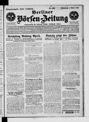 Berliner Börsen-Zeitung vom 08.03.1933