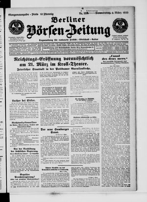 Berliner Börsen-Zeitung vom 09.03.1933