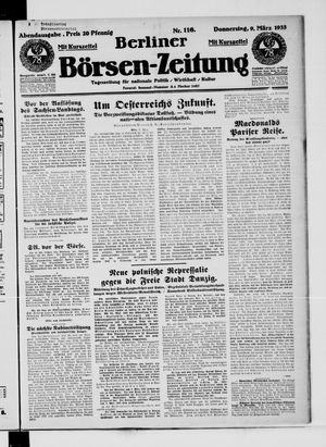 Berliner Börsen-Zeitung vom 09.03.1933