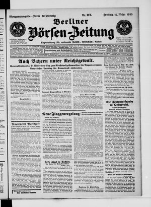 Berliner Börsen-Zeitung vom 10.03.1933