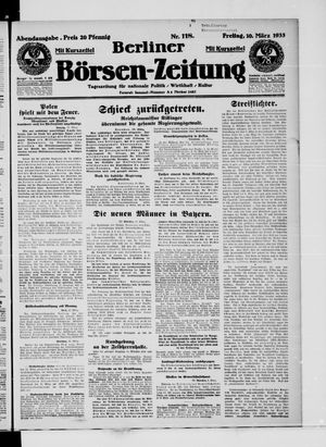 Berliner Börsen-Zeitung vom 10.03.1933