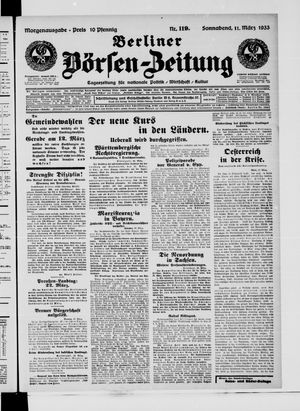 Berliner Börsen-Zeitung vom 11.03.1933