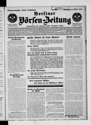 Berliner Börsen-Zeitung vom 12.03.1933