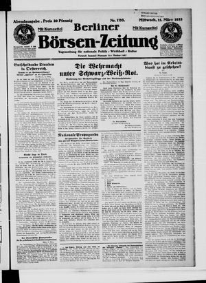 Berliner Börsen-Zeitung vom 15.03.1933