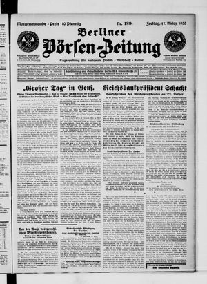 Berliner Börsen-Zeitung vom 17.03.1933