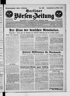 Berliner Börsen-Zeitung vom 18.03.1933