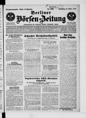 Berliner Börsen-Zeitung vom 19.03.1933