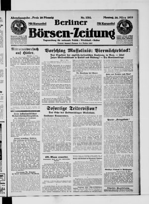 Berliner Börsen-Zeitung vom 20.03.1933