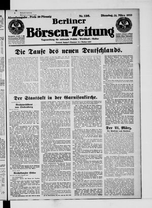 Berliner Börsen-Zeitung vom 21.03.1933