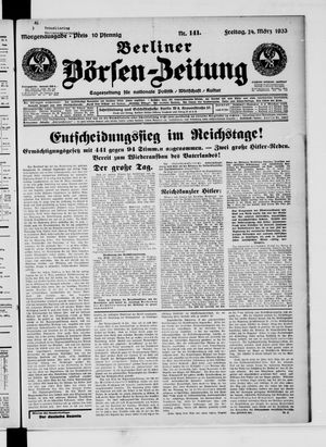 Berliner Börsen-Zeitung vom 24.03.1933