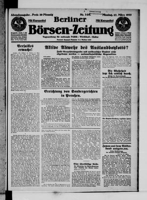 Berliner Börsen-Zeitung vom 27.03.1933