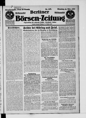 Berliner Börsen-Zeitung vom 28.03.1933