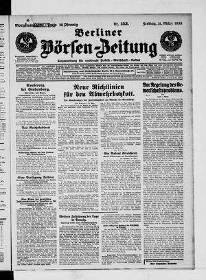 Berliner Börsen-Zeitung vom 31.03.1933