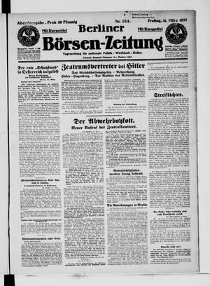 Berliner Börsen-Zeitung vom 31.03.1933
