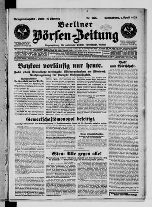 Berliner Börsen-Zeitung vom 01.04.1933