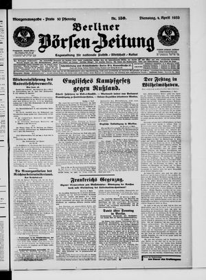 Berliner Börsen-Zeitung vom 04.04.1933