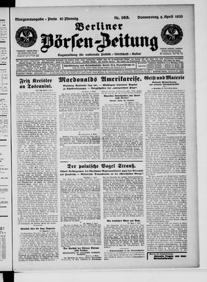 Berliner Börsen-Zeitung vom 06.04.1933