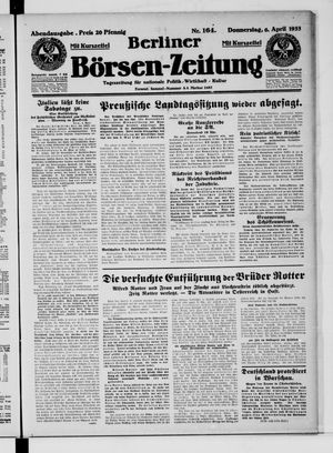 Berliner Börsen-Zeitung vom 06.04.1933